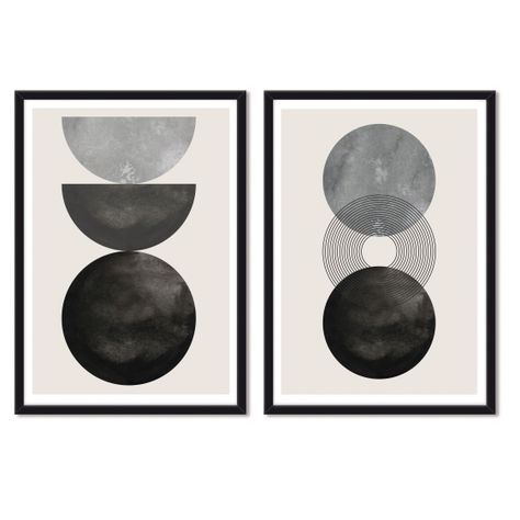 Set doble de Cuadros Area Lunar-0