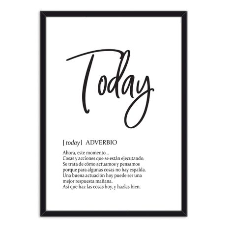 Cuadro Individual Today Texto  -0
