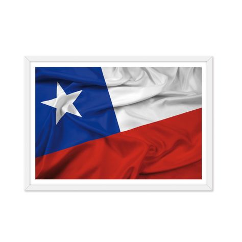 Cuadro individual Bandera Chilena-0
