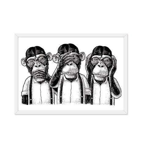 Cuadro individual Monkey por Tres-0