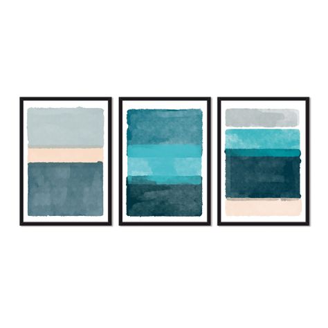 Set Triple Cuadros Abstracto Mar-0