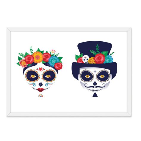 Cuadro Individual Catrina Men and Woman-0
