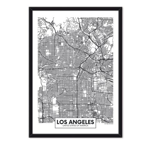 Cuadro Individual  Mapa Los Angeles -0