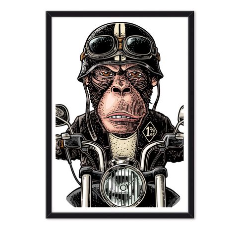 Cuadro individual Monkey Moto-0