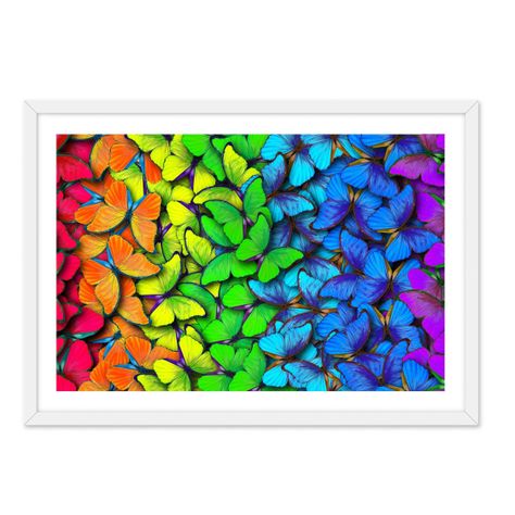 Cuadro Individual  Mariposas Multicolor-0
