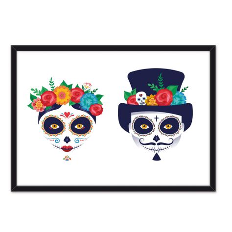 Cuadro Individual Catrina Men and Woman-0