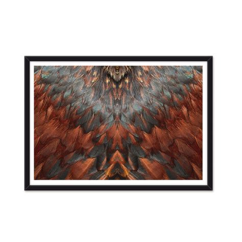Cuadro individual Plumas Café Cobre-0