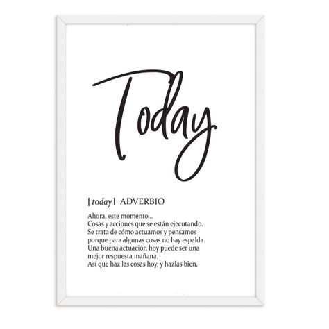 Cuadro Individual Today Texto  -0