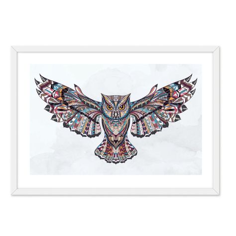 Cuadro Individual Buho Mandala -0