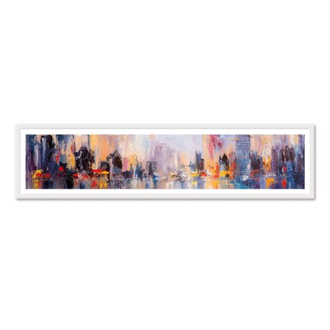 Cuadro Individual Panoramico Pintura Abstracta -0
