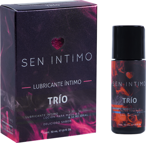 Lubricante Trio Placer 30ml. Calido y rico sabor. SEN INTIMO-0