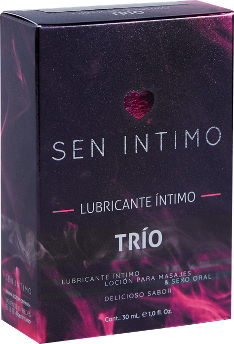 Lubricante Trio Placer 30ml. Calido y rico sabor. SEN INTIMO-1