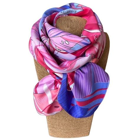 Pañuelo exclusivo italiano en Seda de sarga-1