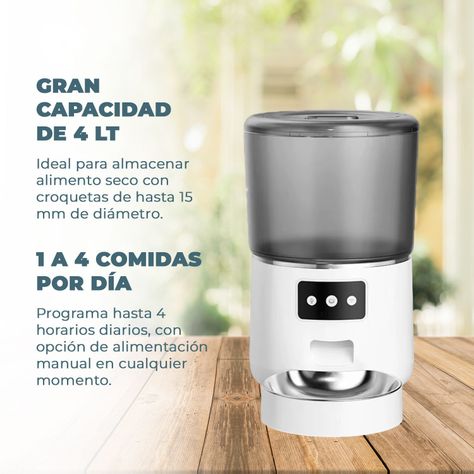 Dispensador Automatico Comida Mascotas 4 lts. Wifi-2