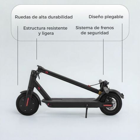 Scooter Electrico Antipinchazo 25 km. 300w M187-3