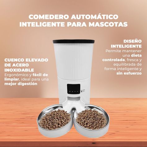 Dispensador Automatico Doble Comida Mascotas 4 lts. Wifi-2