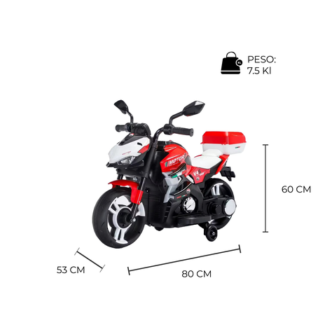 Moto Electrica Niño a Bateria Nitro Italy V4 Luz y Sonido-1