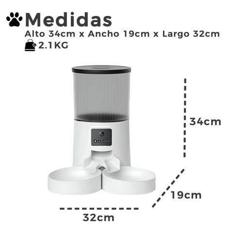 Dispensador Automatico Comida Mascotas 4 lts. Con Camara Wifi-4