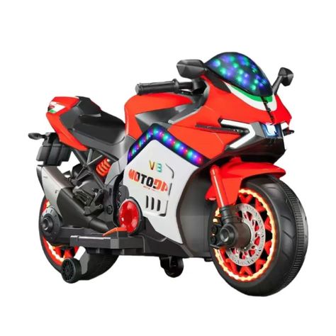 Moto Electrica Niño A Bateria Nitro Italy V8 Rojo-0