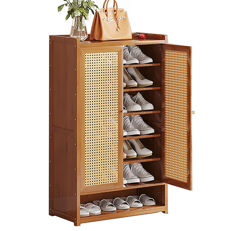 Zapatero Organizador Almacenamiento Armario Con Puertas -0