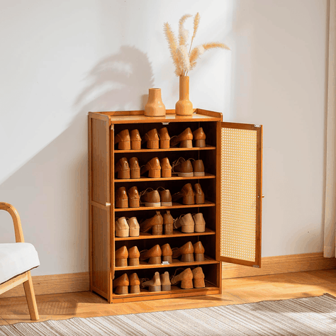Zapatero Organizador Almacenamiento Armario Con Puertas -2