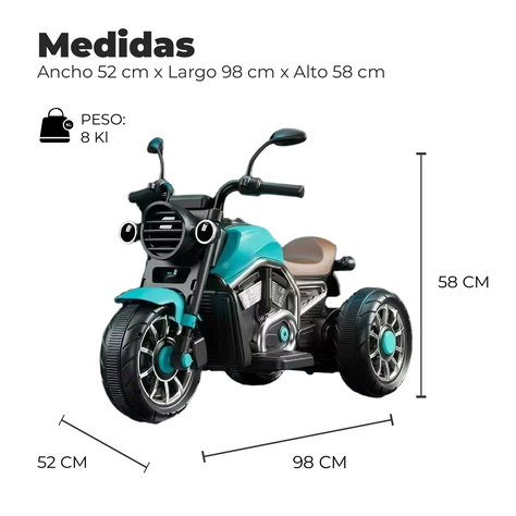 Moto Eléctrica Para Niños Motocicleta Clásica Luz Y Sonidos-1