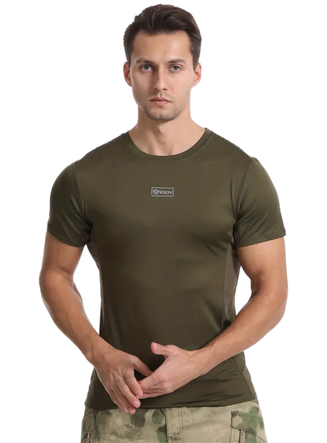 Polera Táctica Spandex - Verde-1