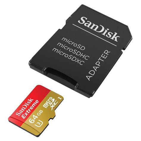 Tarjeta SanDisk Extreme 64 GB con adaptador-1