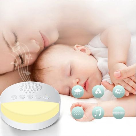 Máquina Ruido Blanco Con Luz Noche Cálida Temporizador Bebe-3