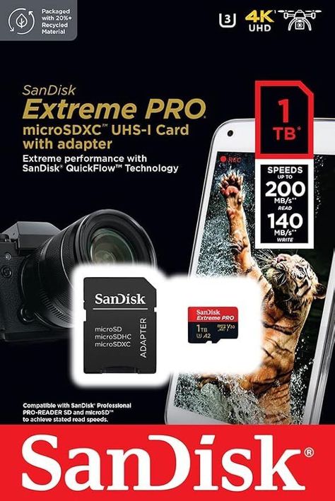 Memoria Micro Sd Sandisk Extreme Pro 1 Tb 200mb/s U3 V30 4k-3