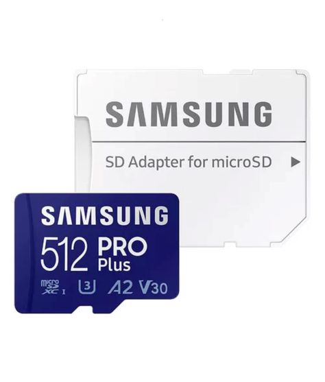 Memoria Microsd Samsung Pro Plus 512gb 180mb/s V30, A2, 4k-1
