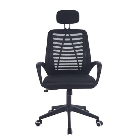 Silla De Oficina Mesh Con Cabezal Negra Midtown-0