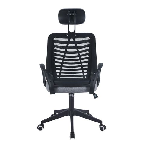 Silla De Oficina Mesh Con Cabezal Negra Midtown-2
