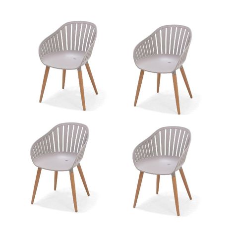 Pack x4 Sillas Exterior Cannes Gris Midtown-0