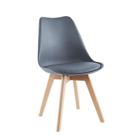 Pack x4 Sillas de Comedor Tulip Gris Midtown-2