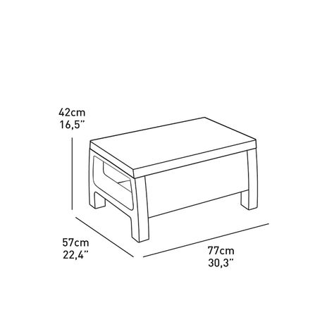 Juego de Terraza Living Jardin 3 Cuerpos Corfu Grafito-6
