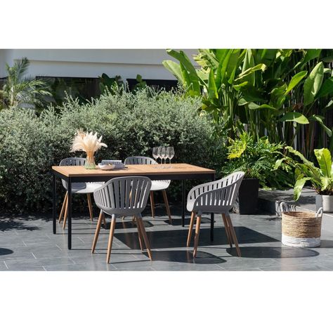 Juego De Terraza Cannes 160x90cm con 4 Sillas-1