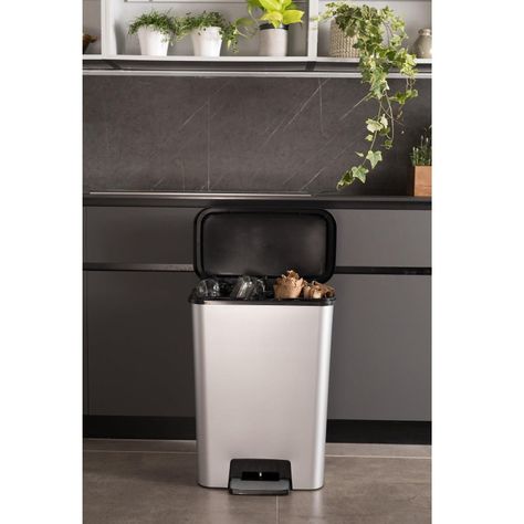 Basurero Reciclaje Compatta Duo 50L Steel-2