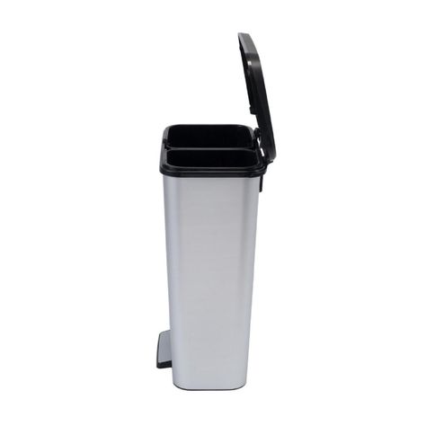 Basurero Reciclaje Compatta Duo 50L Steel-3