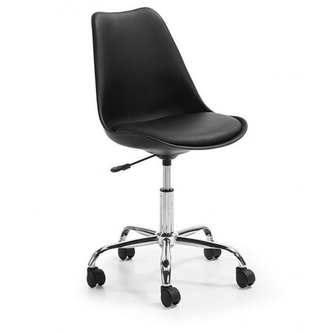 Silla De Oficina Giratoria PC Escritorio Tulip Eames Negra Midtown-0