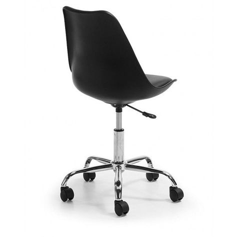 Silla De Oficina Giratoria PC Escritorio Tulip Eames Negra Midtown-2