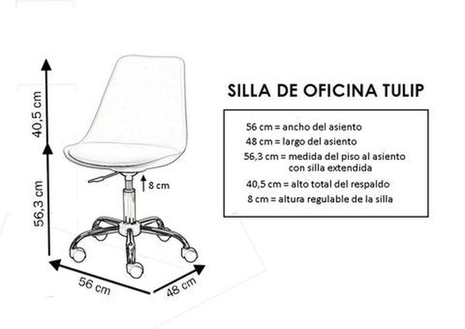Silla De Oficina PC Escritorio Tulip Eames Midtown-7