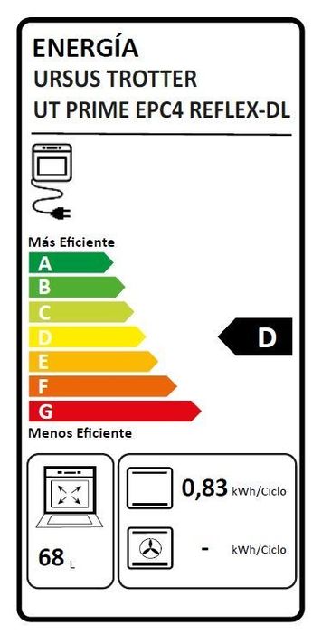 HORNO ELECTRICO URSUS TROTTER PRIME EPC4 REFLEX DL-1