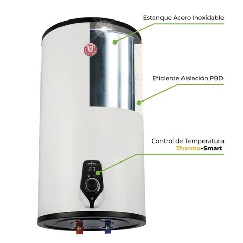 TERMO ELECTRICO ACERO INOXIDABLE URSUS TROTTER 80L 2KW MURO-1