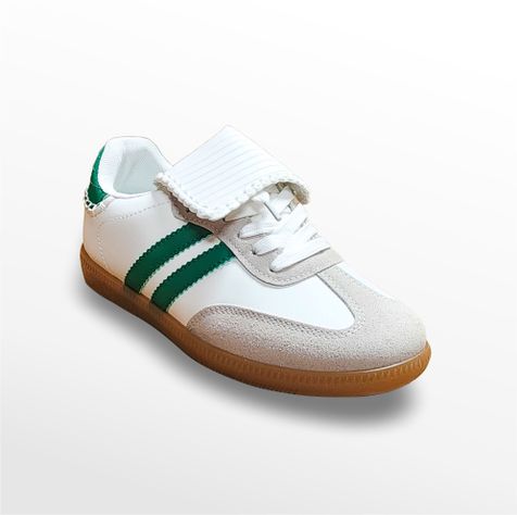 ZAPATILLAS MUJER  BLANCO/VER RAYAS PU-1