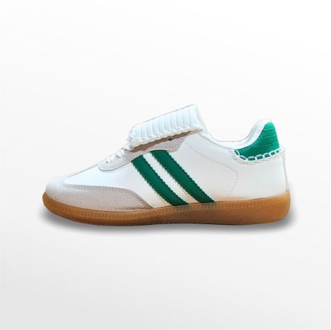 ZAPATILLAS MUJER  BLANCO/VER RAYAS PU-2