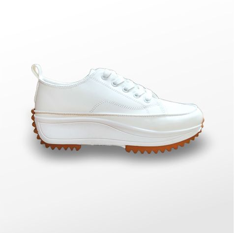 ZAPATILLAS MUJER  BLANCO CORDON PU-0