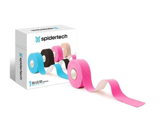 Tape Kinesiologico Spidertech Rosado (Rollo 31,5 mts)-0