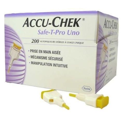 Lancetas Accu-chek® Safe-t-pro Uno 200 Unidades. Medición-0