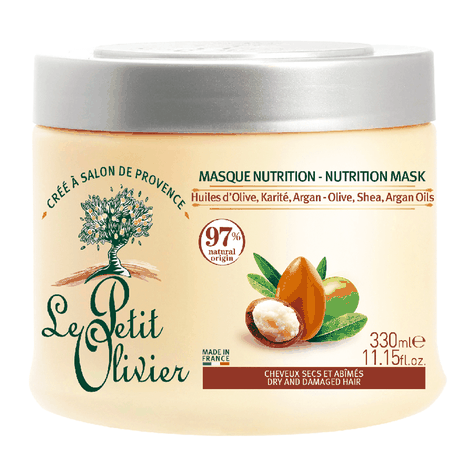 Mascara Nutriente Cabello Seco y Dañado 330ml, Le Petit Olivier-0